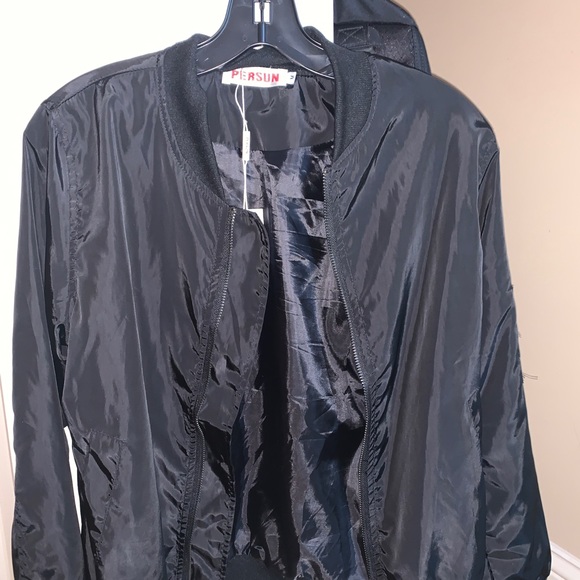 Black Bomber Jacket - Picture 1 of 3